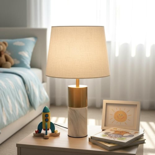 ابجورة طاولة ذهبي رخام ابيض