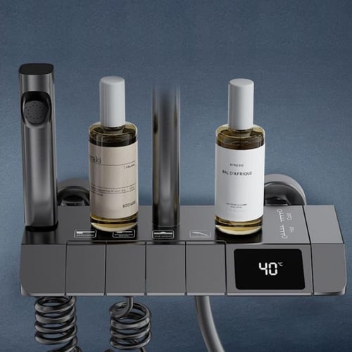 خلاط رأس دش شاور مطري كامل بيانو رصاصي