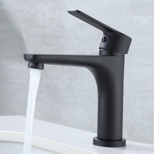 خلاط مغسلة اسود مع راس هراب نفس اللون