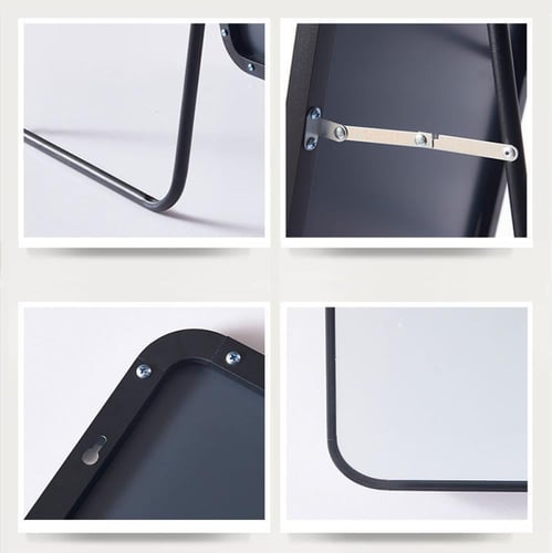 مرآة أرضية أسود مع حامل قياس 50-160 سم