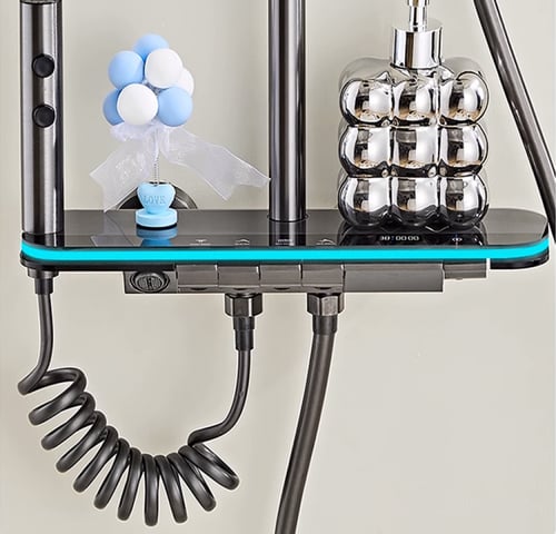 مجموعة دش مطري بيانو متكامل مع الخلاط