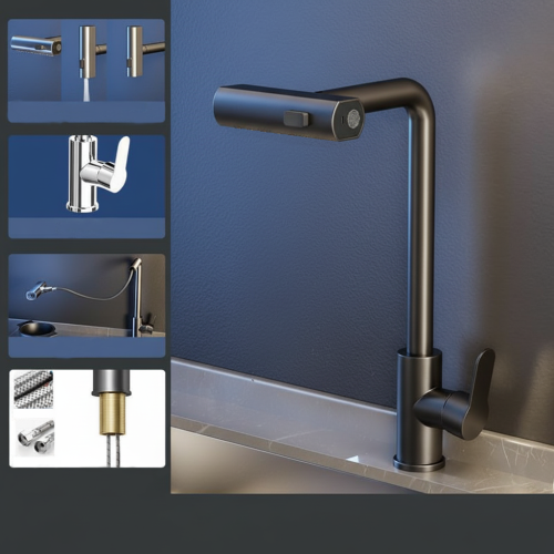 خلاط مطبخ مطري متعدد الاستخدامات اسود