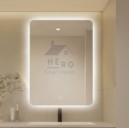 مرايا حمام مضيئة ثلاثة الوان قياس 50*70