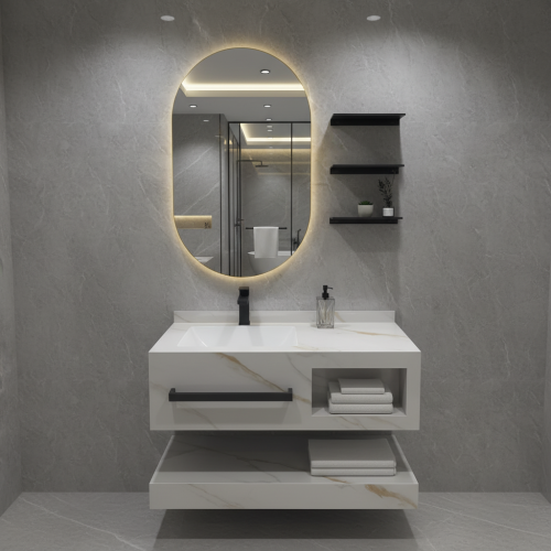 مغسلة ديكور مع ديكور اسود