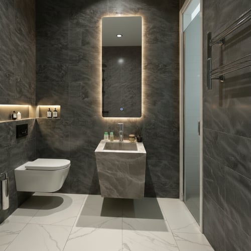 مغسلة صغيرة رمادي 40سم