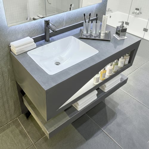 مغسله رخام صناعي رمادي مطفي 100 سم