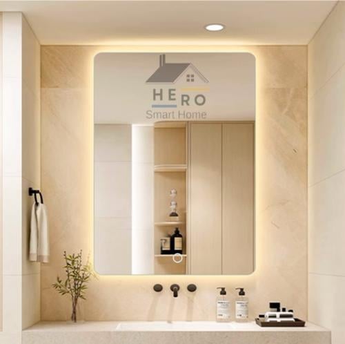 مرايا حمام مضيئة ثلاثة الوان قياس 60*80