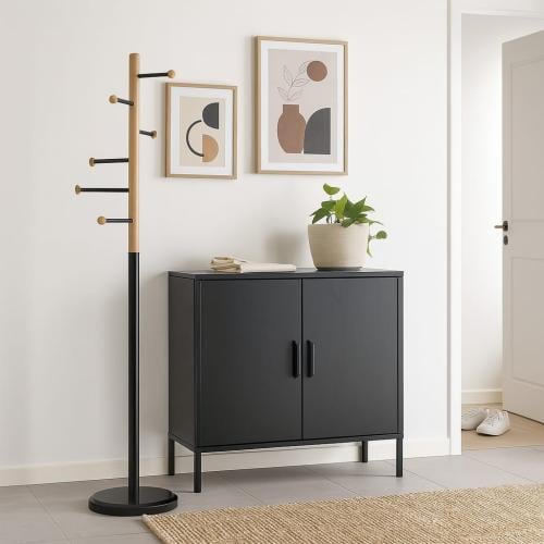 علاقة ملابس سوداء او شماعة ملابس للمداخل وغرف النو...