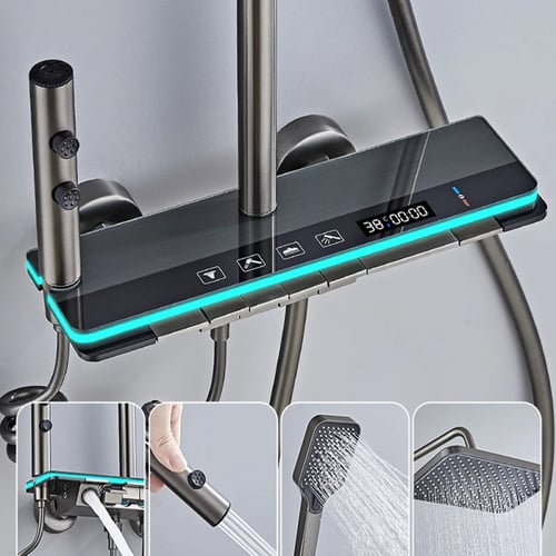 مجموعة دش مطري بيانو متكامل مع الخلاط