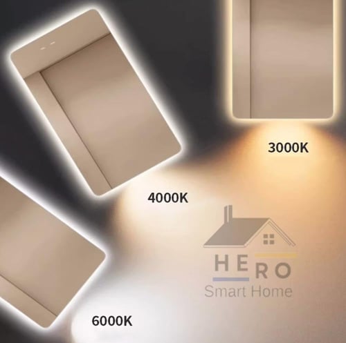 مرايا حمام مضيئة ثلاثة الوان قياس 50*70