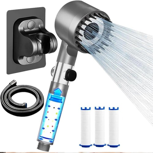 رأس دش عالي الضغط مع فيلتر مياه متعدد الوظائف
