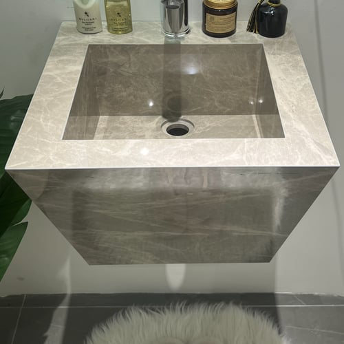 مغسلة صغيرة رمادي 40سم