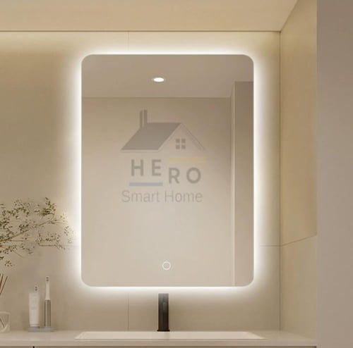 مرايا حمام مضيئة ثلاثة الوان قياس 60*80