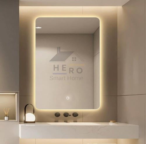 مرايا حمام مضيئة ثلاثة الوان قياس 60*80