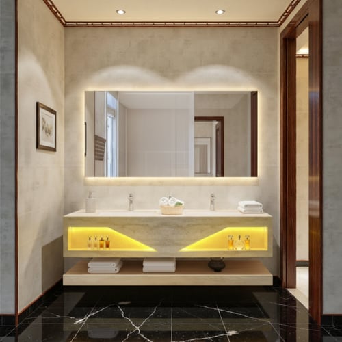 مغسلة مجالس حوضين باضائة 150سم