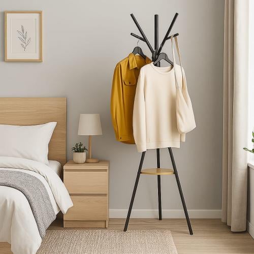 علاقة ملابس اسود او شماعة ملابس للمداخل وغرف النوم