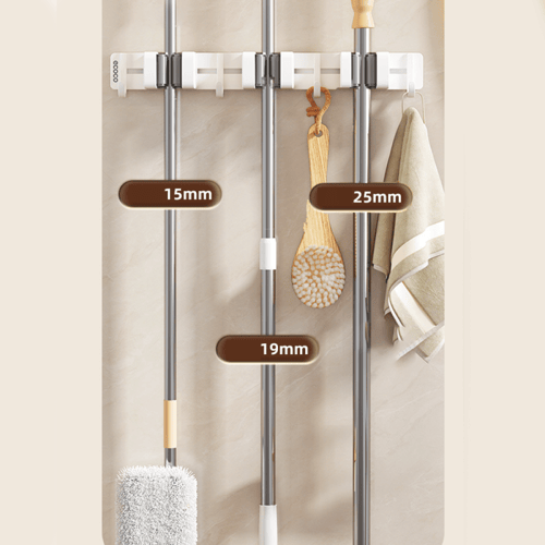 حامل ممسحة جداري متعدد الوظائف