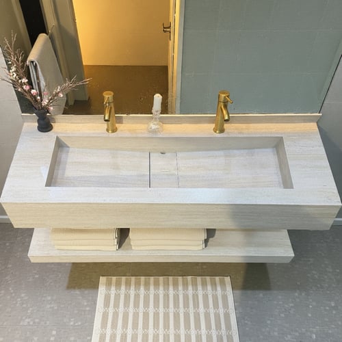 مغسلة شلال 150 سم ترافنتينو بيج