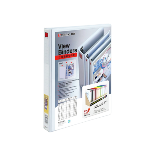 ملف أبيض حلقتين 0.5 إنش كوميكس | COMIX White 2-Rin...