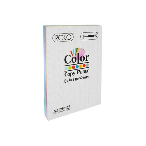 ورق تصوير ملون 50 ورقة A4 روكو | Roco Color Copy P...