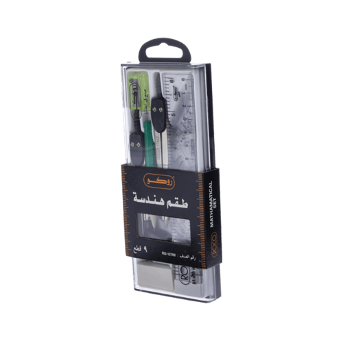 طقم هندسة ROCO أسود 9 قطع