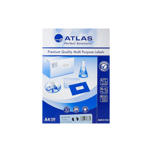 ورق لاصق A4 أبيض مطفي 100 ورقة أطلس | ATLAS A4 Mat...