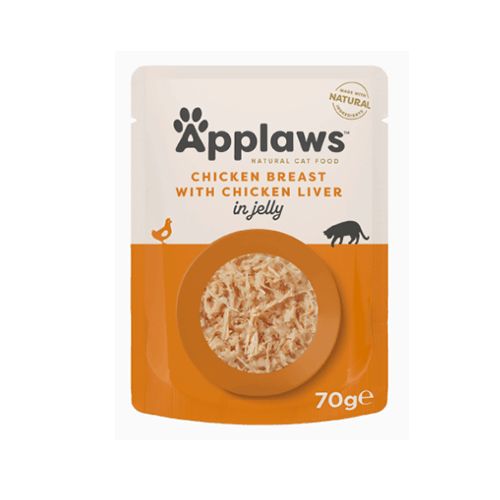 أبلاوز – طعام رطب للقطط صدر دجاج مع كبد دجاج بالجي...