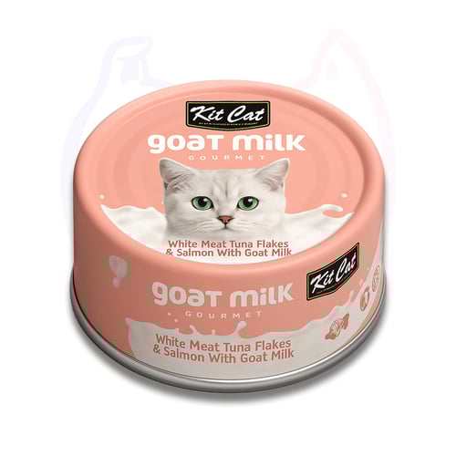 كت كات شرائح التونا البيضاء مع سمك السلمون و حليب...