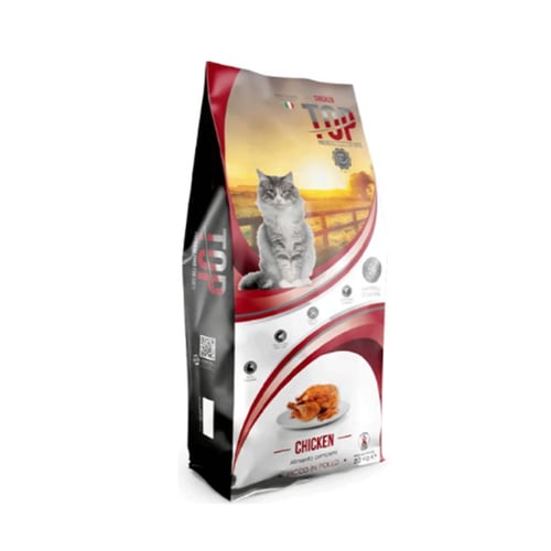 توب طعام جاف بريميوم للقطط البالغة بالدجاج 20 كجم