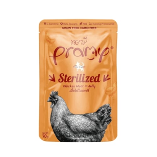 برامي طعام رطب للقطط المعقمة بنكهة الدجاج في الجيل...