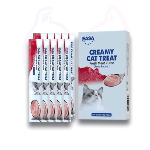 إيسا مكافآت كريمية للقطط بنكهة التونا، 10 × 15 جم