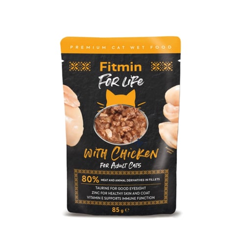 فيتامين فور لايف طعام رطب للقطط البالغة بالدجاج |...