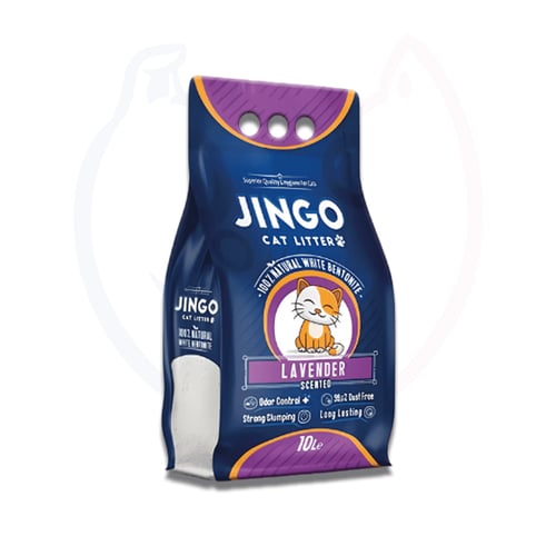 رمل القطط جينجو برائحة الافندر 10 لتر