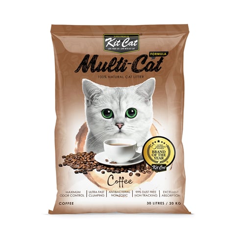 كت كات رمل ملتي كات بنتونايت برائحة القهوة – 30 لت...