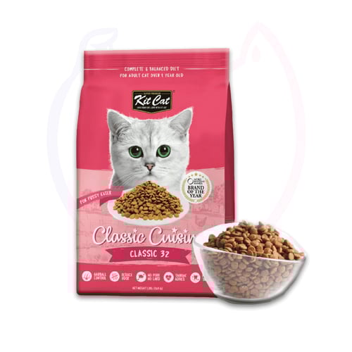 كت كات كلاسيك 32 طعام جاف للقطط مع التورين 1.20كغ
