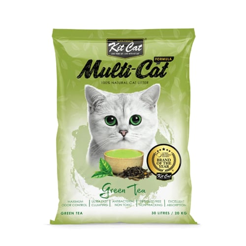 كيت كات رمل قطط عالي التكتل برائحة الشاي الأخضر 30...