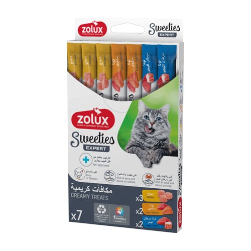 زولوكس سويتز مكافآت للقطط بالدجاج والسالمون والكرا...