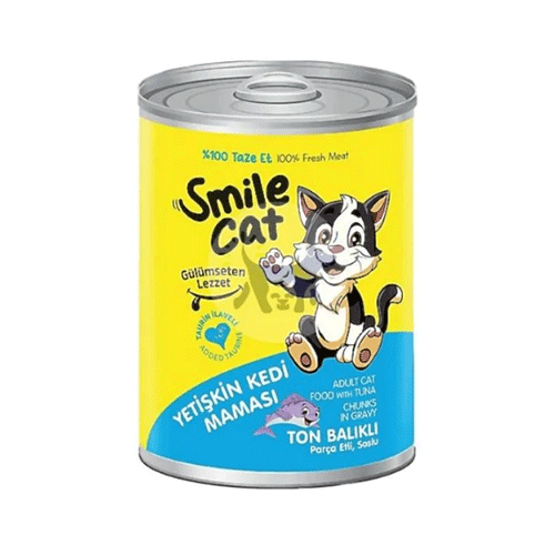 طعام رطب للقطط البالغة سمايل كات سالمون في المرق 4...