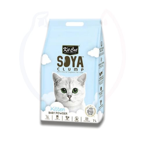 كت كات رمل الصويا رائحة بوردة الأطفال 7 لتر للقطط...
