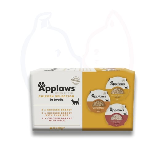 أبلاوز صحون متعددة دجاج متنوع للقطط 8×60غ