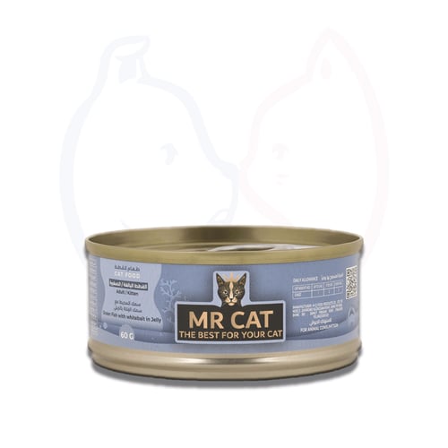 طعام رطب جيلي بسمك المحيط و سمك الرنجة من مستر كات...