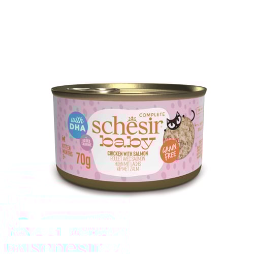 شيزر بيبي طعام رطب للقطط الصغيرة دجاج وسالمون بالم...