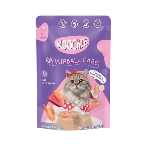 موتشي طعام رطب للقطط بالجمبري للعناية بكرات الشعر...