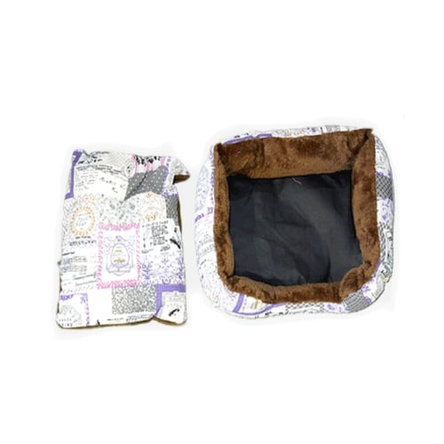 فرشة قماش للقطط بوسادة مزدوجة الألوان