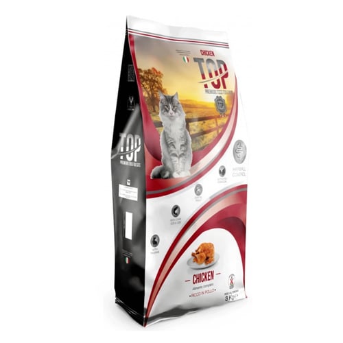 توب طعام جاف للقطط بنكهة الدجاج | 3 كجم