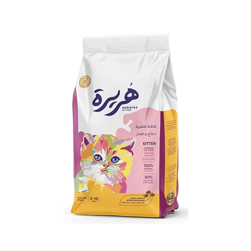 هريرة طعام جاف للقطط الصغيرة بنكهة الدجاج والخضار...