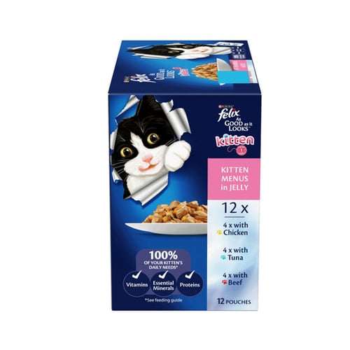 فلكس طعام رطب للقطط الصغيرة تشكيلة متنوعة 12 × 85...