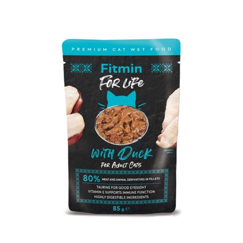 فيتامين فور لايف طعام رطب للقطط البالغة بالبط | 85...