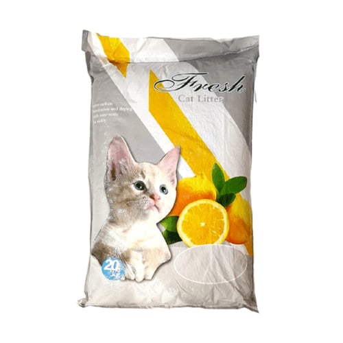 فريش رمل فضلات القطط برائحة الليمون –30لتر - 20 كج...