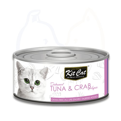 كت كات معلبات تونا منزوع العظم مع السلطعون 80غ